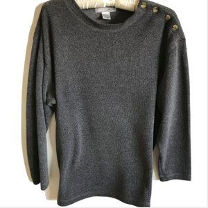 Sarah Bentley Gray Sweater Size Large